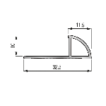 Dinac QUART DE ROND FERMÉ 10mm 32x11 mm 2 50 m à sceller