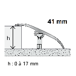 Dinac seuil dinafix strié 41 mm 2 70 m Fixation invisible