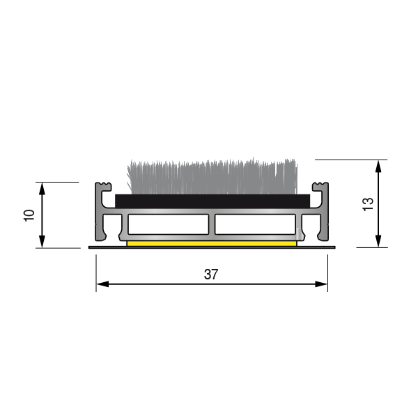 ARAVIS ULTRA 10 SOFT Rail alu. 10mm - Structure fermée support PET