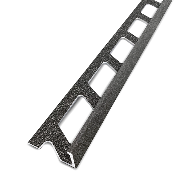 ARRÊT DE CORNIÈRE métallique EFFET MINÉRAL 10mm - 22x10 mm - 2,50 m à sceller 