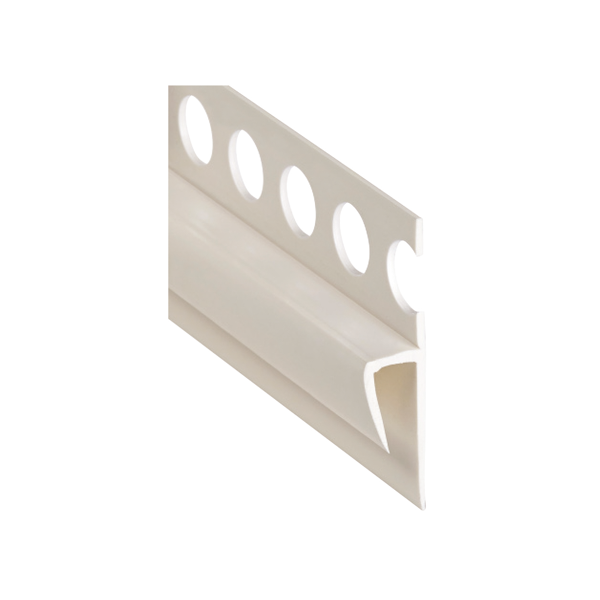 Arrêt de finition murale PVC - 15 mm - 2,50 m à sceller