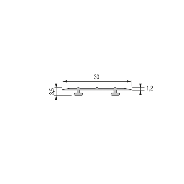 Clip pour profilé antidérapant FA40C 30x3,5mm - 3,00m 