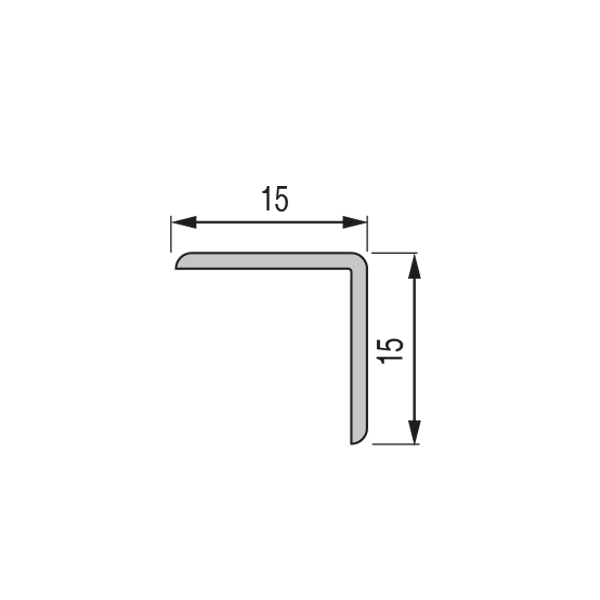 Cornière PVC rigide pour angle sortant 15x15 mm - 2,75 m - à coller