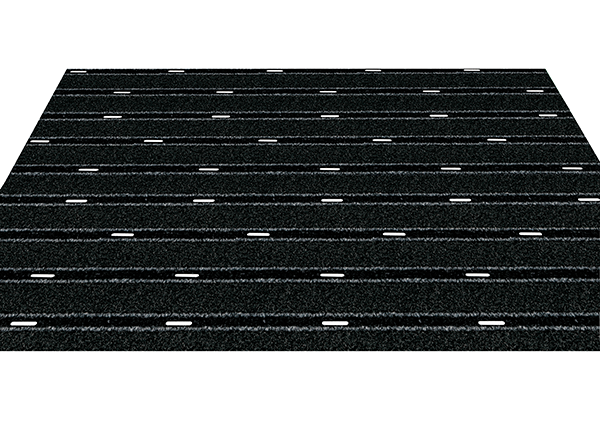 DINAFLEX GRATTANT BANDES LARGES rouleau 20m - à la coupe - laize 1m  - Noir