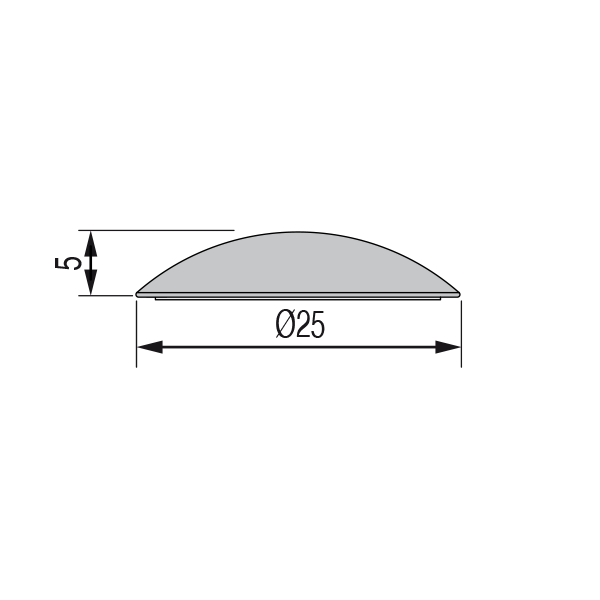 DINAPLOT COMPOSITE GRANUO 25 x 5 mm - Adhésivé VHB™ (3 plaques de 50 plots) 