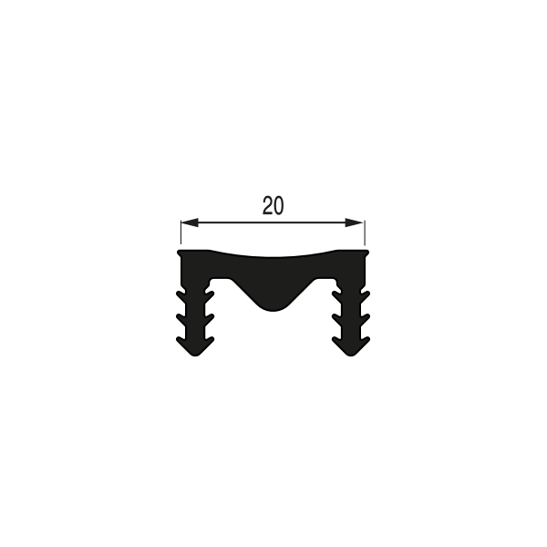 JOINT SOUPLE LISSE 20/0L 20 mm - rouleau de 21,00 m