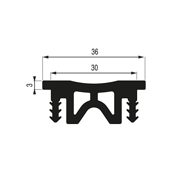 JOINT SOUPLE LISSE 36/3L 36 mm - rouleau de 21,00 m