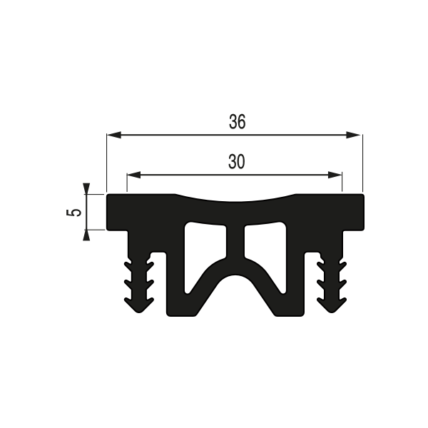 JOINT SOUPLE LISSE 36/5L 36 mm - rouleau de 21,00 m