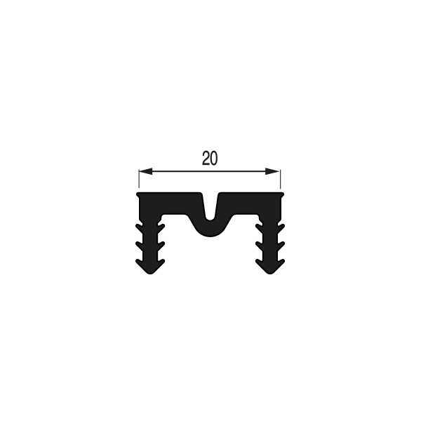 JOINT SOUPLE STRIÉ 20/0S 20 mm - rouleau de 21,00 m