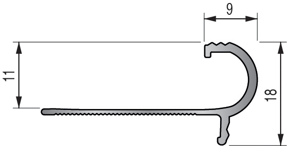 Nez de marche Florentin 11mm - 9 mm - 2,50 m à sceller