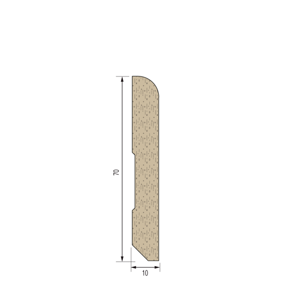 PLINTHE MDF 70 mm ép. 10 mm  - 2,20 m - à coller