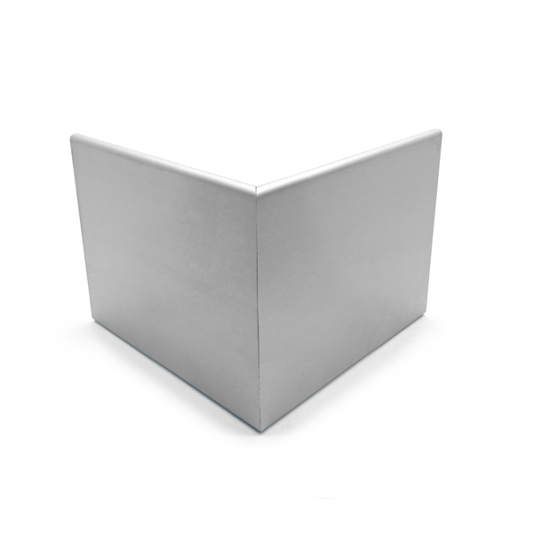 Pièce angle sortant pour bord de rive 80mm - à encastrer