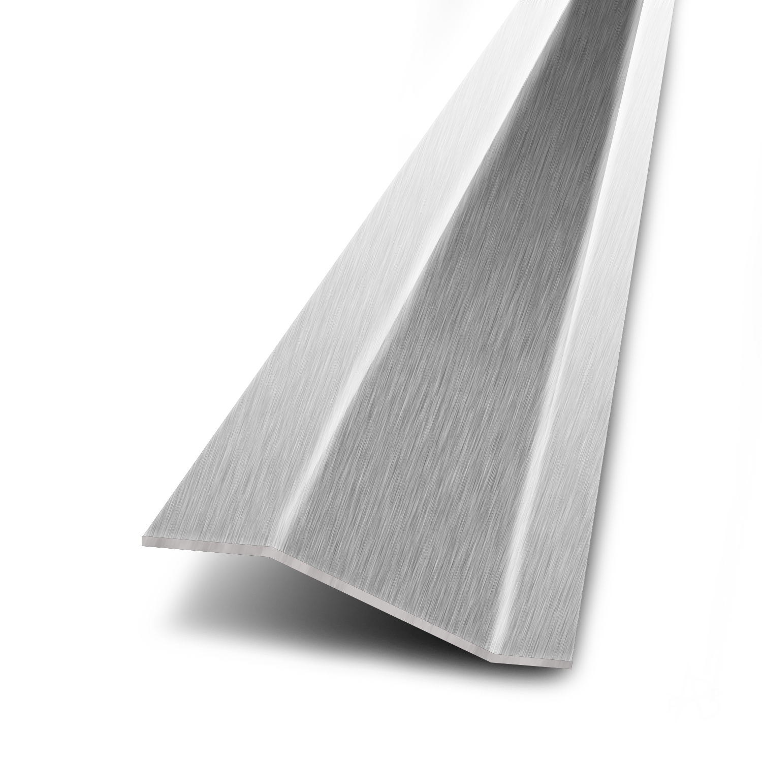 Seuil multi niveaux aluminium naturel + socle - 51mmx2,7m 