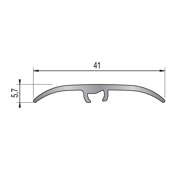 Seuil multi-niveaux plaxé Harmony   41 mm - 0,93 m Fixation invisible