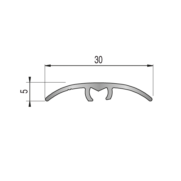 Seuil multi-niveaux plaxé Harmony 30 mm - 0,93 m Fixation invisible 