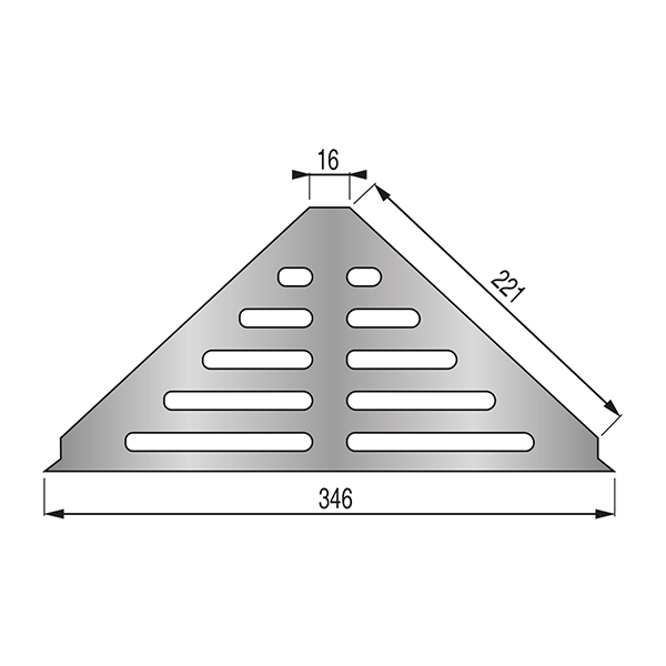 TABLETTE XL ALUMINIUM 346 mm - à sceller