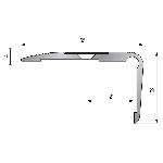 Nez de marche 3T 55x32 mm - 3,00 m à visser