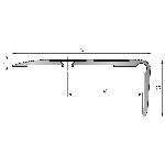 Nez de marche 6T 75x32 mm - 3,00 m à visser