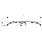 Seuil multi-niveaux plaxé Harmony   41 mm - 0,93 m Fixation invisible