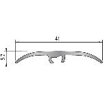 Seuil multi-niveaux plaxé Harmony 41 mm - 0,93 m Fixation invisible