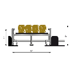ARAVIS CA 17 reps Rail alu. 17 mm - Structure ouverte jonction à câble
