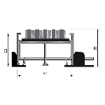 ARAVIS CA 22 grattant séchant Rail alu. 22mm - Structure ouverte jonction à câble