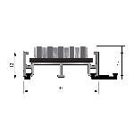 ARAVIS JF 13 Grattant Sechant Rail alu. 13mm - Structure fermée jonction PVC