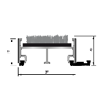 ARAVIS JF 17 SOFT Rail alu. 17mm - Structure fermée jonction PVC