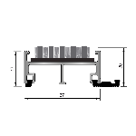 ARAVIS JF 17 grattant séchant Rail alu. 17mm - Structure fermée jonction PVC