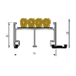 ARAVIS JF 22 reps Rail alu. 22mm - Structure fermée jonction PVC