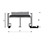 ARAVIS JF 22 soft Rail alu. 22mm - Structure fermée jonction PVC