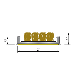 ARAVIS SLIM REPS Rail alu. 7,5mm - Structure fermée support PET