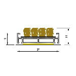 ARAVIS ULTRA 10 REPS Rail alu. 10mm - Structure fermée support PET