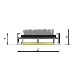 ARAVIS ULTRA 10 SOFT Rail alu. 10mm - Structure fermée support PET