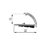 ARRÊT À PINCEMENT  22  mm - 2,70 m adhésivé