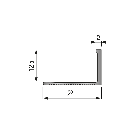 ARRÊT DE CORNIÈRE MÉTALLIQUE 12,5MM - 22x12,5 mm - 2,50 m à sceller