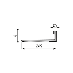 ARRÊT DE CORNIÈRE MÉTALLIQUE 6MM - 22x6 mm - 2,50 m à sceller
