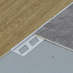 ARRÊT DE CORNIÈRE métallique 3mm -  24,5x3 mm - 2,50 m à coller