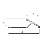 ARRÊT DE TRANSITION 10mm - 15 mm - 2,50 m à sceller