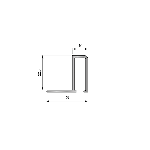 ARRÊT DROIT ALUMINIUM 22,5MM - 27x22,5 mm - 2,50 m à sceller