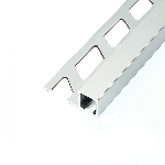 ARRÊT DROIT ALUMINIUM DÉCO 8MM - 27x9 mm - 2,50 m à sceller