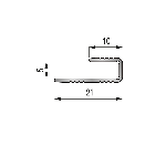 ARRÊT sol fin 5 mm - 2,70 m - à coller
