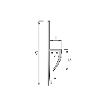 Arrêt de finition murale PVC - 15 mm - 2,50 m à sceller
