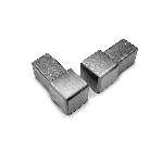 BOUCHONS ARRÊT DROIT ALUMINIUM DÉCO 12MM 