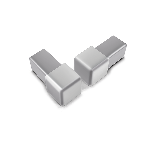 BOUCHONS ARRÊT DROIT ALUMINIUM DÉCO 8MM 