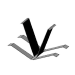 CLIPET DOUBLE  POUR COUVRE-JOINTS À BORDS EN BISEAU