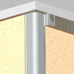 CORNIÈRE À SCELLER INOX angle rentrant 10mm - 54 mm - 3,00 m à sceller