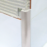 CORNIÈRE À SCELLER INOX angle sortant 10mm - 45 mm - 3,00 m à sceller