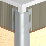 CORNIÈRE À SCELLER INOX angle sortant 10mm - 45 mm - 3,00 m à sceller