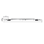 COUVRE-JOINT CJS À BORDS EN BISEAU 120 mm - 3,00 m Percé et Adhésivé Butyle